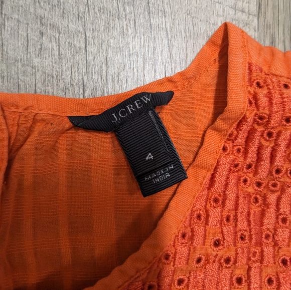 J. Crew Orange Sleeveless Blouse - Picture 3 of 9